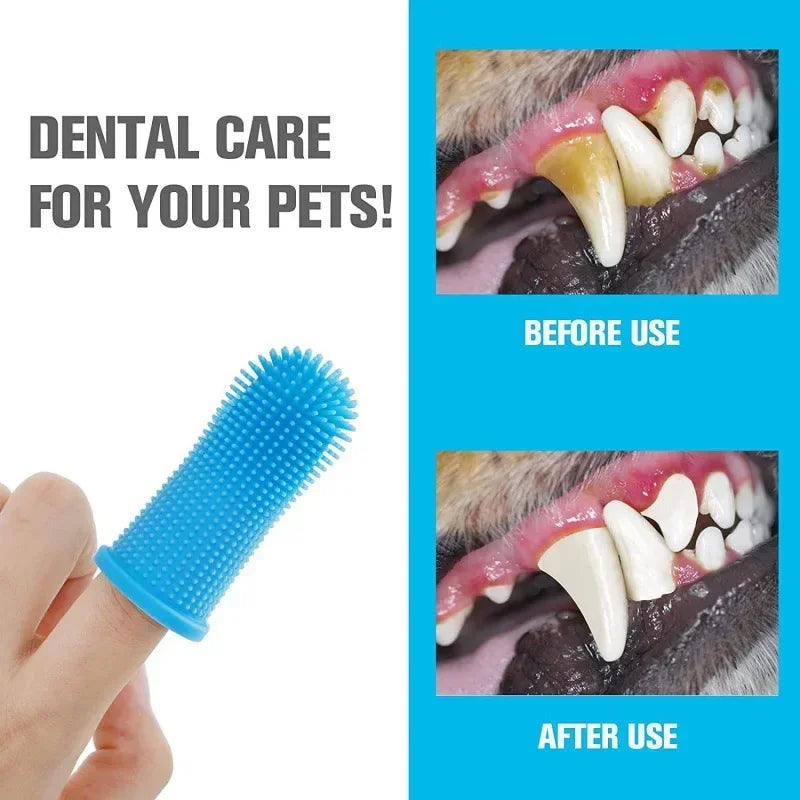 Super Soft Pet Finger Toothbrush for Dogs And Cats Nontoxic Silicone Breath Care Dog Toothbrush Cat Toothbrush Pet Products